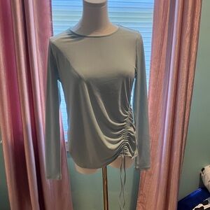 Adrianna Papell mint green Ruched Blouse